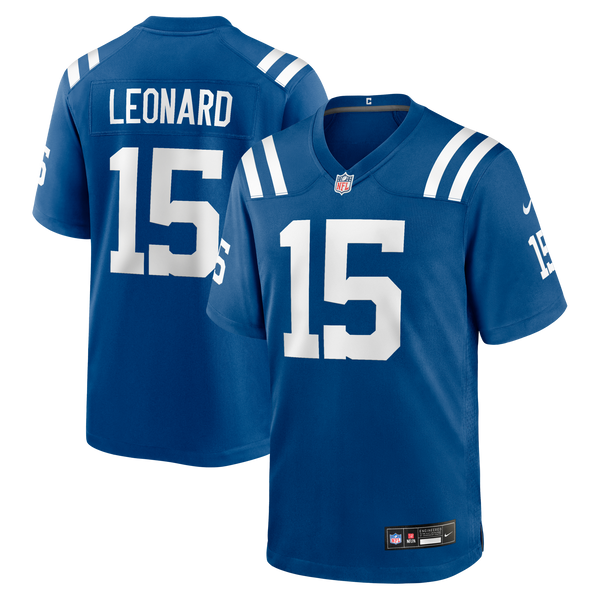 Indianapolis Colts Riley Leonard Nike Royal Team Game Jersey