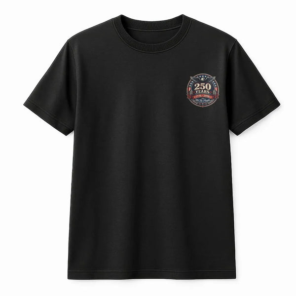 250 Years Anniversary T-Shirt | Commemorative Badge Design | 100% Soft Breathable Cotton | Collector's Gift for History Enthusiasts
