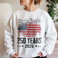 250 Years 1776-2026 Sweatshirt | USA Independence Day Graphic Tee | Premium Cotton Blend Crewneck | Patriotic Gift for American History Fans