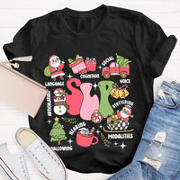 Speech Language Pathology Holiday Shirt, SLP Speech Therapy Christmas T-Shirt, Voice Stuttering Graphic Tee, SLP Therapist Present