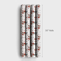 Rock Guitar Christmas Gift Wrap, Electric Guitar Santa Wrapping Paper, Musician Santa Wrapping Paper, Rocker Santa Holiday Gift Wrap Roll