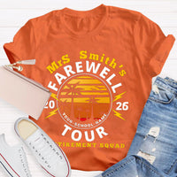Personalized Teacher's Name And School Name Farewell Tour Retirement Squad T-Shirt
