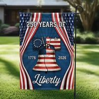 250 Years of Liberty Garden Flag | Betsy Ross 1776-2026 Commemorative Design | Double-Sided Polyester | American Patriotic Decor Gift