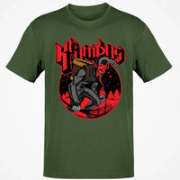Holiday Folklore Graphic Shirt, Vintage Krampus T-Shirt, Retro Dark Christmas Tee, Creepy Winter Creature Shirt, Gothic Spooky Season Present