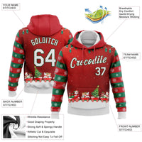 Personalized Name Number Holiday Sweatshirt, Custom Christmas Sports Hoodie, Festive Team Pullover Hoodie, Xmas Sports Present