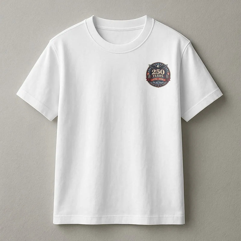250 Years Anniversary T-Shirt | Commemorative Badge Design | 100% Soft Breathable Cotton | Collector's Gift for History Enthusiasts