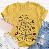 Math Equation Holiday Tee, Math Teacher Christmas Tree T-Shirt, Humorous Math Teacher Xmas Shirt, STEM Graphic Tee, Educator Holiday Present Shirt