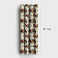 Vintage Dog Holiday Gift Wrap, Golden Retriever Christmas Wrapping Paper, Adorable Pet Lover Wrapping Paper, Festive Xmas Gift Wrapping Paper