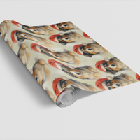 Aussie Dog Holiday Wrapping Paper, Australian Shepherd Christmas Gift Wrap, Adorable Pet Lover Gift Wrap, Christmas Dog Gift Wrapping Paper Roll