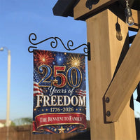 250 Years of Freedom Garden Flag | USA 250th Anniversary 1776-2026 Fireworks Design | Premium Double-Sided Weather-Resistant Polyester | Patriotic Gift for American History Lovers