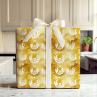 Gold Holy Family Christmas Gift Wrap, Best Present Ever Nativity Wrapping Paper, Religious Star of Bethlehem Present Wrap, Christian Gift Wrap