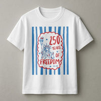 Statue of Liberty 250 Years T-Shirt | Retro Americana Commemorative Stamp Design | Soft Breathable Cotton Tee | Gift for History Lovers