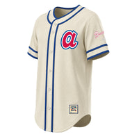 Atlanta Braves Natural Throwback Jersey