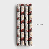 Inclusive Santa Gift Wrap, Watercolor Wheelchair Santa Wrapping Paper, Colorful Stars Christmas Wrapping Paper, Holiday Gift Wrap Roll