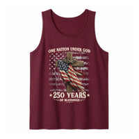 One Nation Under God Tank Top | 250 Years of Blessings Patriotic Cross Design | Soft Breathable Unisex Fit | Gift for Faith & Freedom Lovers