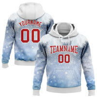 Personalized Holiday Sports Pullover Hoodie, Custom Christmas Snowflake Hoodie, Custom Name Number Sweatshirt Hoodie, Winter Fan Present