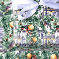 French Quarter Holiday Gift Wrap, New Orleans Christmas Wrapping Paper, Southern Architecture Wrapping Paper, Festive NOLA Holiday Gift Wrap