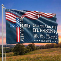 We The People American Flag | 250 Years Blessing 1776-2026 | Weather-Resistant Polyester | Patriotic Home & Garden Décor