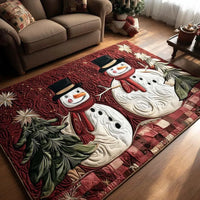 Christmas Plaid Floor Rug, Holiday Plaid Charm Area Rug, Tartan Holiday Pattern Accent Rug, Winter Farmhouse Living Room Rug, Xmas Present