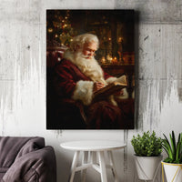 Nostalgic Christmas Canvas Print, Vintage Santa Claus Canvas Art, Retro Santa Wall Art, Holiday Season Canvas Decor, Festive Xmas Present