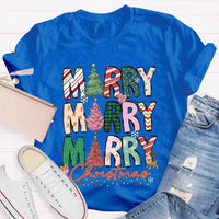 Festive Christmas Holiday Educator Shirt, Merry and Bright Teacher T-Shirt, Adorable Winter Classroom Tee, Teacher Holiday Present, Xmas Apparel