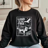250 Years Of Freedom Sweatshirt | USA 250th Anniversary Patriotic Eagle & Bison Art | Soft Cotton Poly Blend | 4th Of July Gift for Patriots