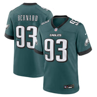 Philadelphia Eagles Uar Bernard Midnight Green Team Game Jersey
