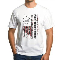 250 Years of Freedom T-Shirt | 1776-2026 Betsy Ross Flag Design | 100% Soft Cotton Tee | Patriotic Gift for Americans