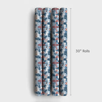 Golden Gate Bridge Gift Wrap, San Francisco Christmas Wrapping Paper, Winter Wonderland Wrapping Paper, California Holiday Gift Wrap