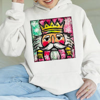 Watercolor Holiday Sweatshirt, Nutcracker Christmas Hoodie, Adorable Festive Xmas Art Hoodie, Nutcracker Ballet Graphic Hoodie, Winter Present