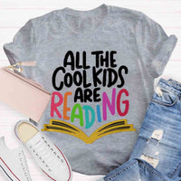 All The Cool Kids Are Reading Print T-Shirt