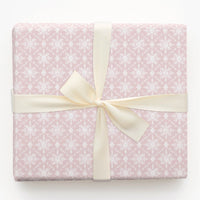 Lace Winter Holiday Gift Wrap, Pink Snowflake Wrapping Paper, Pastel Christmas Wrapping Paper, Festive Snowflake Present Paper, Xmas Gift Wrap