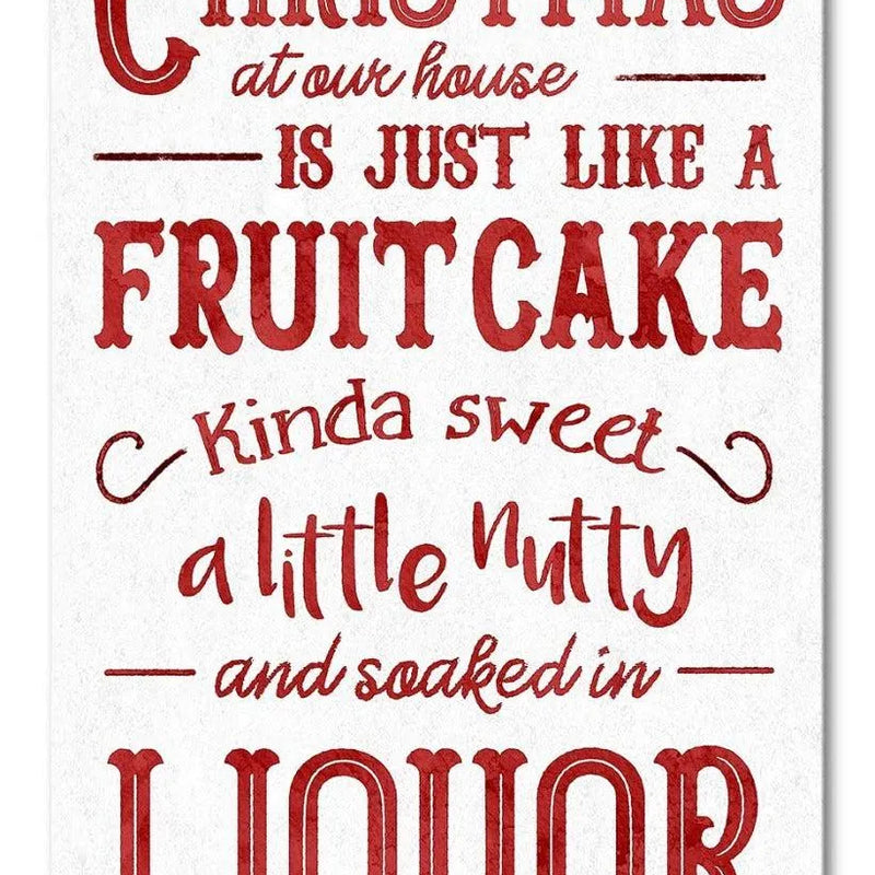 Humorous Holiday Kitchen Decor, Christmas Fruitcake Metal Sign, Vintage Typography Tin Sign, Retro Christmas Metal Sign, Farmhouse Present