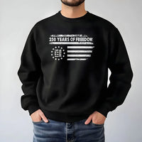 250 Years of Freedom Hoodie | Vintage American Flag 1776-2026 Design | Soft Cotton Blend Sweatshirt | Patriotic 4th of July Gift for Men and Women