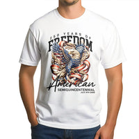USA Semiquincentennial Eagle T-Shirt | 250 Years Of Freedom Graphic | 100% Cotton Premium Tee | Patriotic 2026 Independence Day Gift For Americans