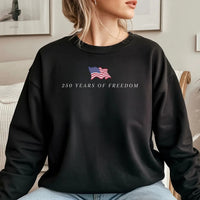 America 250th Anniversary Sweatshirt | 250 Years of Freedom Minimalist Flag Design | Soft Cotton Polyester Blend | Patriotic Gift for History Lovers