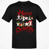 Merry Christmas Graphic Tee, Christmas Is Coming Farm Animals Shirt, Unisex Holiday Season T-Shirt, Adorable Animal Lover Christmas T-Shirt
