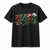 Holiday Medical Graphic Tee, Buffalo Plaid Christmas Nurse T-Shirt, Humorous RN Christmas Shirt, Nursing Student Tee, Healthcare Worker Present