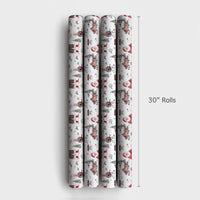 Humorous BBQ Christmas Wrapping Paper, Grilling Santa Wrapping Paper, Winter Cookout Holiday Gift Wrap, Grill Master Gift Wrapping Paper Roll