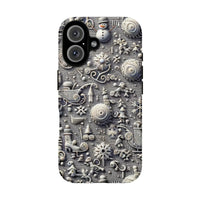 3D Sculpted Snowman Snowflake Phone Case, Winter Wonderland Phone Case for iPhone, Festive Christmas Phone Case, Holiday Present Phone Case