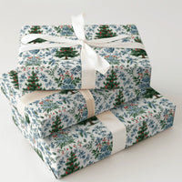 Blue and White Ginger Jar Holiday Gift Wrap, Chinoiserie Christmas Wrapping Paper, Floral Toile Christmas Wrap, Elegant Holiday Present Paper