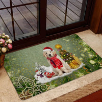 Golden Retriever Welcome Mat, Golden Retriever Christmas Doormat, Golden Retriever Floor Mat, Dog Lover Holiday Entrance Rug, Winter Present