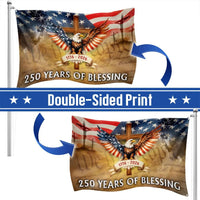 250 Years of Blessing American Flag 1776-2026 | We The People Patriotic Garden Flag | Double-Sided UV-Resistant Polyester | Commemorative Gift