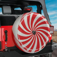 Red White Christmas Swirl Tire Cover, Peppermint Candy Spare Tire Cover, Holiday Sweet Wheel Cover, Jeep Bronco RV Backup Camera Tire Cover