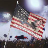 Patriotic 250 Years of Freedom House Flag | American Eagle 1776-2026 Semiquincentennial Banner | Double-Sided Premium Polyester | Proud American Home Decor Gift