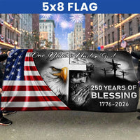 250 Years Of Blessing America Flag | One Nation Under God | UV-Resistant Polyester Grommet Flag | Patriotic Commemorative 1776-2026