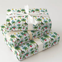 Beach Palm Tree Gift Wrap, Tropical Christmas Wrapping Paper, Coastal Holiday Wrapping Paper, Florida Summer Xmas Present Wrap