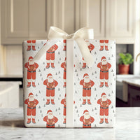 Sporty Christmas Gift Wrap, Basketball Santa Wrapping Paper, Basketball Sneaker Wrapping Paper, Athlete Basketball Gift Wrap, Coach Present