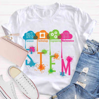Color Splash Ink STEM Teacher T-Shirt