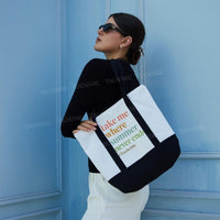 Take Me Where Summer Never Ends Teacherlife Color-blocked Canvas Bag